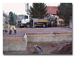 Errichtung von Bodenplatten